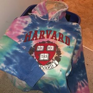 Harvard tie dye hoodie